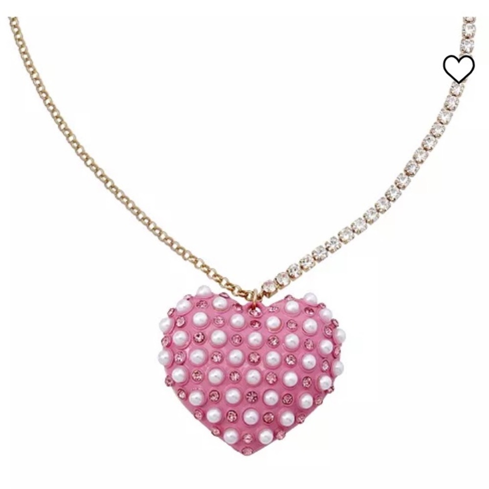 Betsey Johnson Heart ❤️ Pendant Long Necklace  Size OS - Picture 6 of 6